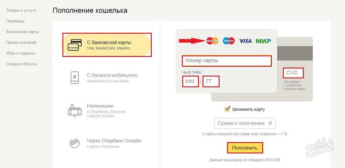 Как перевести деньги со Сбербанка на Яндекс кошелек